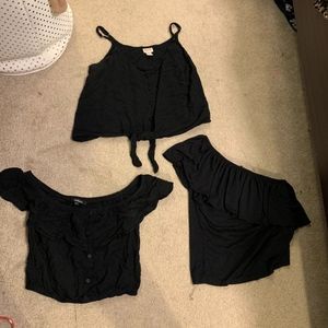 Bundle black tank tops.